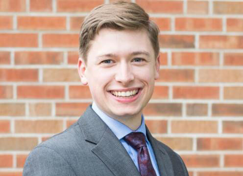 Law student, Jonathan Brown, recipient of W. E. Burger Prize