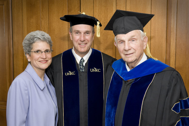 Henry with his son, Tom, and Tom's wife, Mary