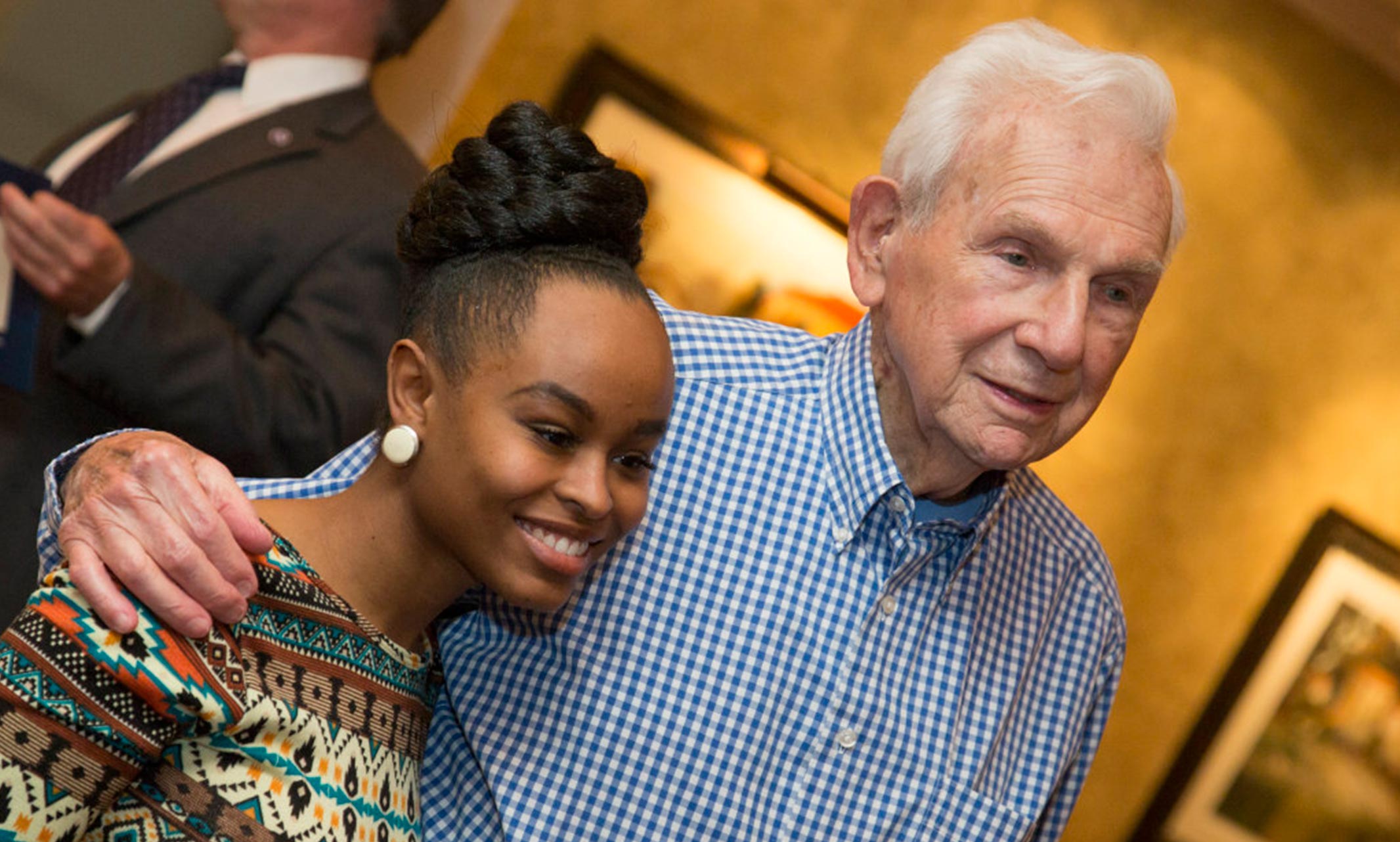 Henry Bloch with student
