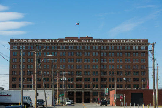 photo of the KC Stock Exchange red brick buildling