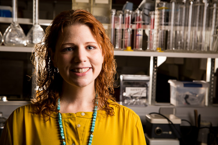 Megan Hart is an assistant professor in civil and mechanical engineering at UMKC. Photo by Brandon Parigo