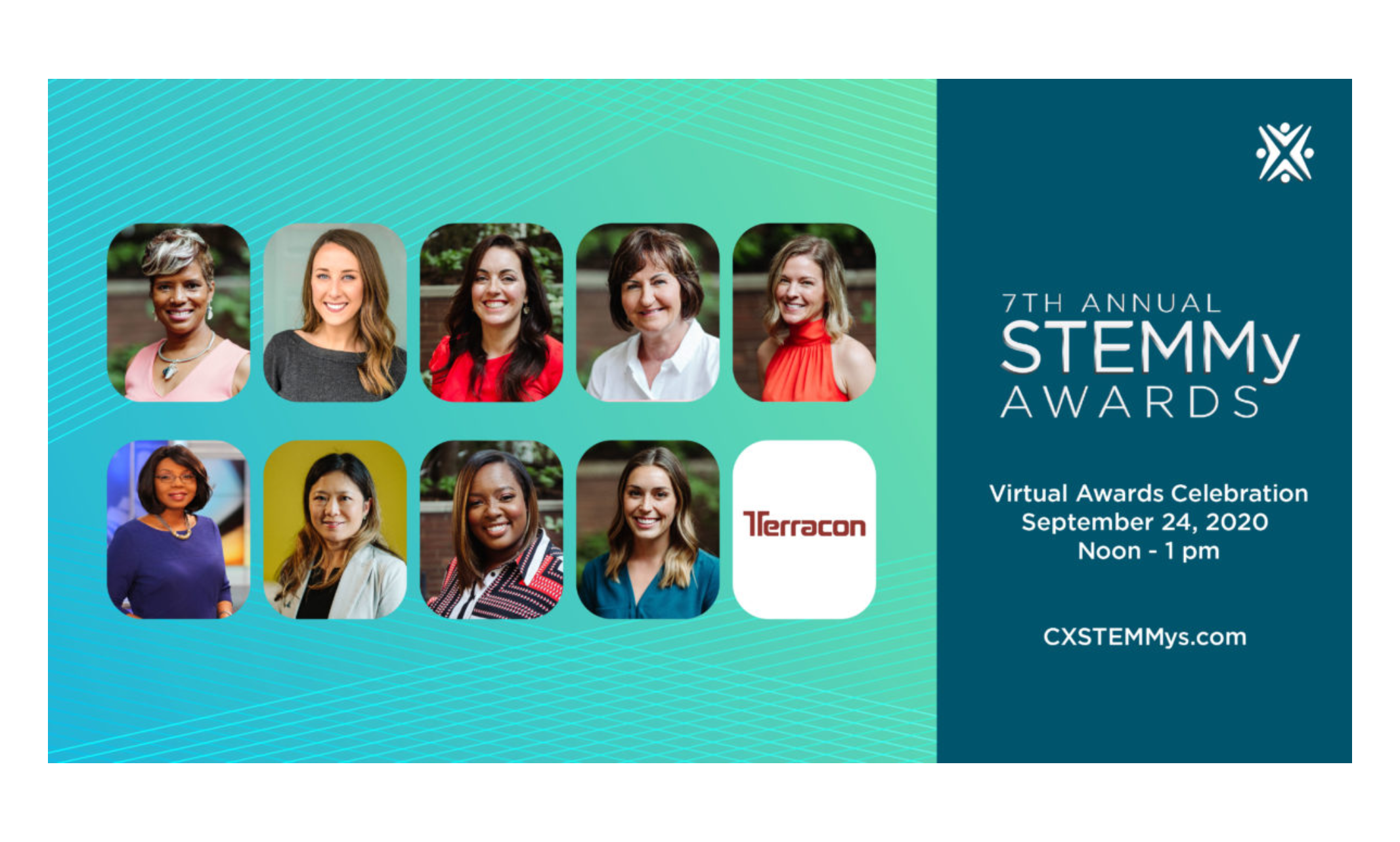 Central Exchange graphic with headshots of all STEMMy recipients