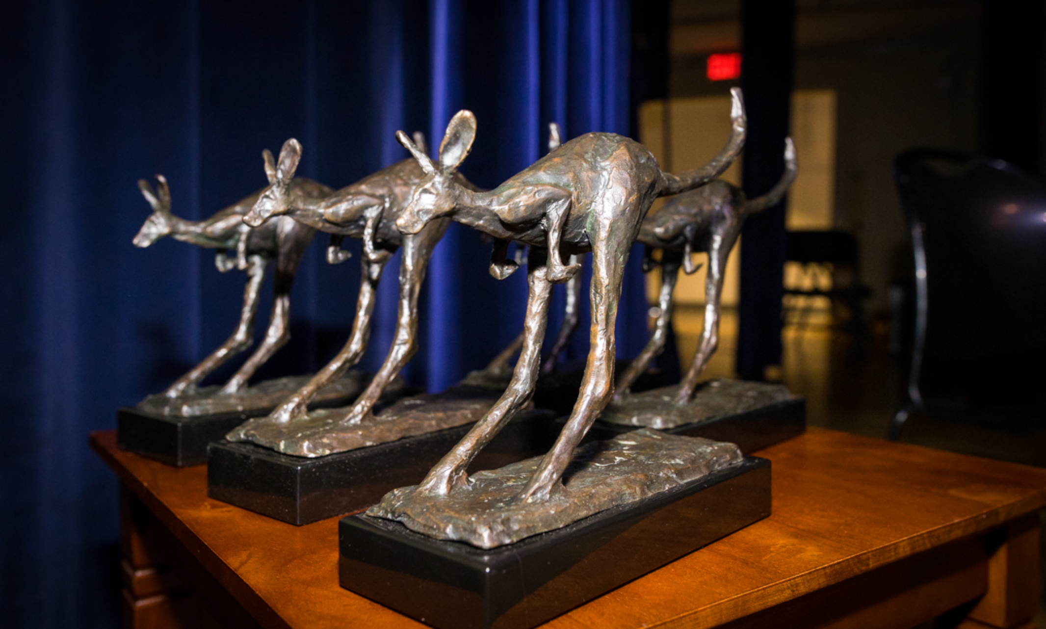 Alumni Award Roo statues