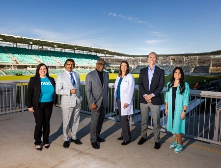 Leadership from UMKC schools tour the new Kansas City Current stadium